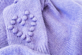 背景纹理薰衣草羊毛针织织物心仙女温暖的舒适的毛衣