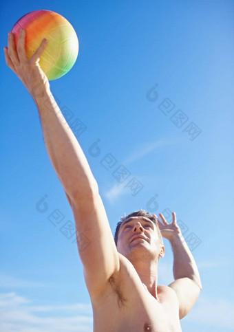沙子太阳<strong>排球</strong>海滩<strong>排球</strong>游戏阳光明媚的一天