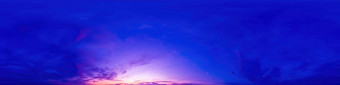 黑暗蓝色的品红色的日落天空全景粉红色的积云云无缝的Hdr帕诺球形equirectangular格式完整的天顶可视化游戏天空更换空中无人机全景照片