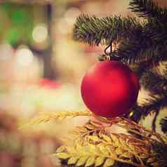 圣诞节背景美丽的装饰冬天假期出现期装饰圣诞节树
