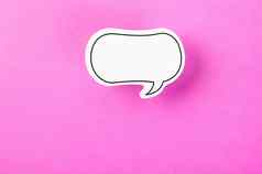 演讲泡沫复制空间沟通会说话的说话概念粉红色的颜色背景