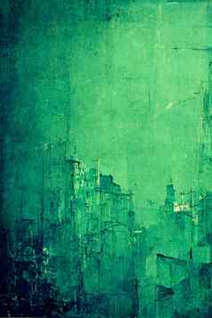 摘要当代现代水彩艺术极简主义蒂尔黑色的绿色阴影插图