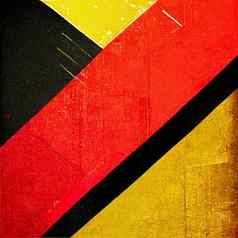 摘要当代现代水彩艺术极简主义黄色的黑色的红色的阴影插图