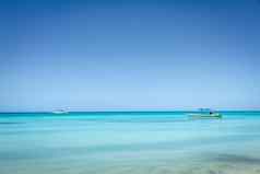 热带天堂沙子海滩加勒比saona岛高峰卡纳多米尼加