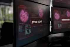 空办公室软件开发人员电脑显示处理网络犯罪攻击