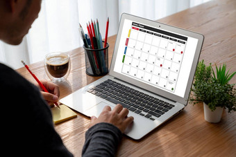 日历电脑软件应用程序流行的时间表规划