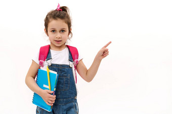 主学校学生可爱的女孩字帖背包点食指复制空间白色回来学校
