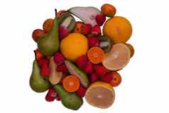 新鲜的水果各种各样的水果色彩斑斓的背景
