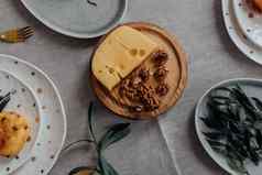 硬螺母奶酪坚果板零食乡村风格免费的复制空间