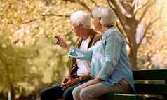 公园爱沟通高级夫妇自然放松退休和平户外谈话夏天护理内容会说话的上了年纪的男人。女人板凳上葡萄牙春天