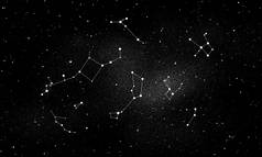 宇宙插图墨水空间背景星星星座