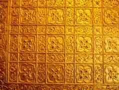 缅甸艺术模式图案装饰设计金墙房间寺庙