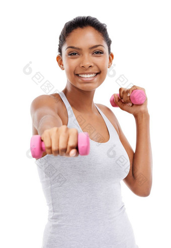 妍打破<strong>汗水</strong>年轻的女人锻炼权重