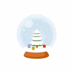 魔法玻璃球圣诞节树礼物圣诞节树装饰