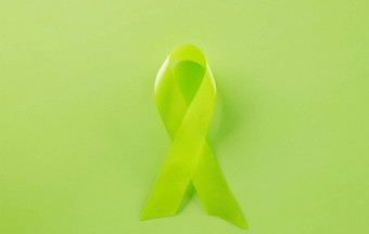 绿色意识丝带象征胆囊甚至管<strong>癌症</strong>月