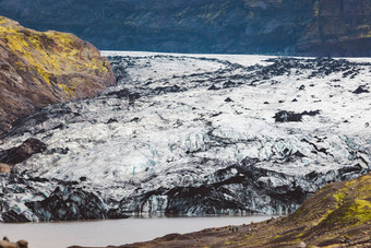斯卡夫塔山冰川冰岛消失关闭拍摄