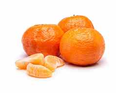 充满活力的水果工作室拍摄橘子片水果