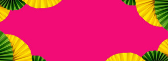 普林节节日传统的颜色背景横幅摘要闪亮的背景黄金绿色粉红色的纸球迷普林节庆祝活动