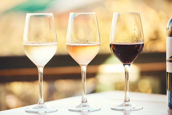 你要酒品尝正确葡萄酒排表格在户外酒品尝