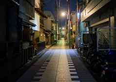 安静的街住宅《京都议定书》社区晚上