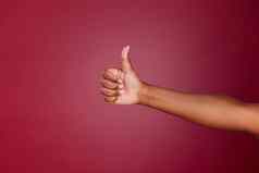 拇指协议手标志黑色的女人显示支持动机成功目标快乐赢家手手势显示好新闻目标成就胜利
