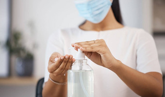 科维德手女人洗手液清洁消毒防止科维德卫生消毒女孩脸面具瓶抗菌酒精过来这里细菌细菌病图片