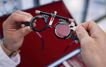 验光医疗保健验光师试验镜头眼睛测试光学诊所愿景眼部护理手处方视仪器眼镜考试眼科学商店