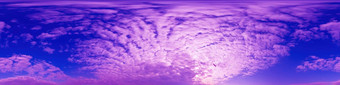 黑暗蓝色的日落天空全景品红色的积云云无缝的Hdr帕诺球形equirectangular格式完整的天顶可视化游戏天空<strong>更换</strong>空中无人机全景照片