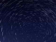 明星运动小径晚上天空北极星