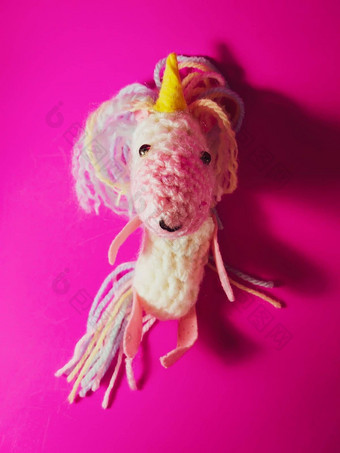 钩针编织的玩具可爱的独角兽