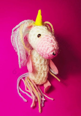 钩针编织的玩具可爱的独角兽