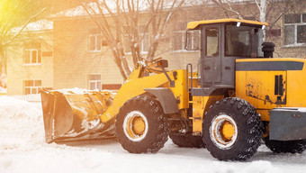 清洁清洁道路城市雪冬天