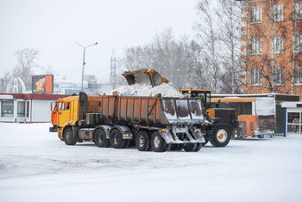 清洁清洁道路城市雪冬天