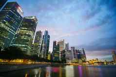 新加坡玛丽娜湾6月金融中心新加坡城市建筑