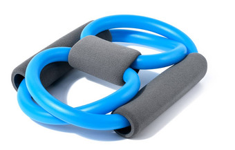 蓝色的橡胶体育模拟器<strong>扩张</strong>器白色孤立的背景