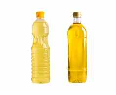 蔬菜石油橄榄石油瓶烹饪孤立的白色背景