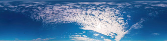 蓝色的夏天天空全景光卷云云Hdr无缝的球形equirectangular全景天空圆顶天顶可视化天空更换空中无人机全景照片
