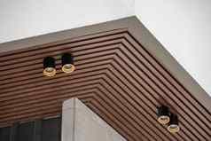 聚氯乙烯天花板面板覆盖仿木乙烯基现代照明安装