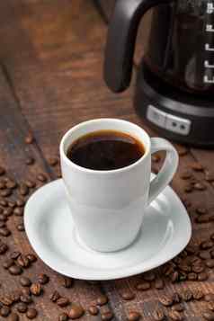 过滤器咖啡酿造过滤器咖啡机白色瓷杯