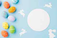 开销复活节鸡蛋兔子纸减少圆白色纸