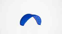 蓝色的体育运动风筝天空降落伞