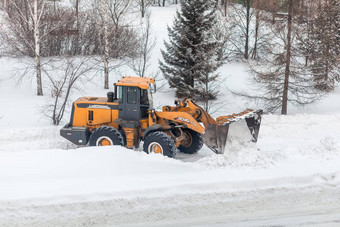 清洁清洁道路城市雪冬天