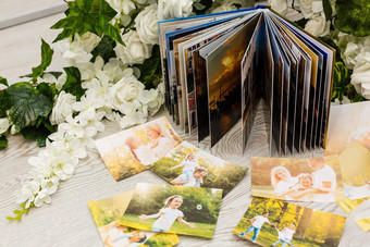 家庭照片存档保存明亮设计照片书明亮的夏天记忆相册,