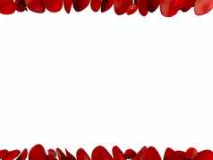 红色的玫瑰花瓣孤立的白色背景插图美玫瑰花瓣适用的设计问候卡片剪裁路径