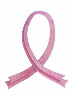 现实的粉红色的丝带乳房癌症意识