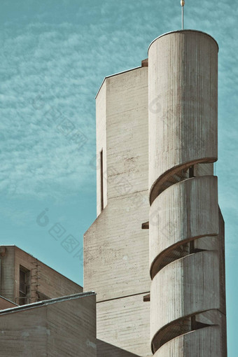 克里斯蒂奥弗斯特洪教堂塔螺旋楼梯蓝色的天空背景科隆德国