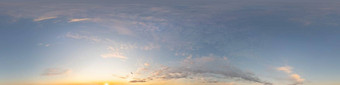 黑暗蓝色的日落天空全景粉红色的卷云云无缝的Hdr全景球形equirectangular格式完整的天顶可视化天空<strong>更换</strong>空中无人机全景照片