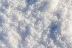 清洁白色雪关闭冬天背景雪表面