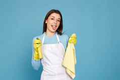 女人更清洁的围裙断奶破布洗涤剂喷雾器