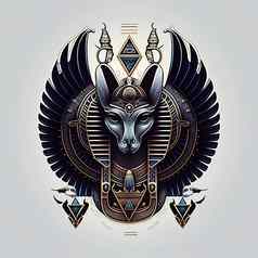海报埃及模式埃及古老的画概念艺术